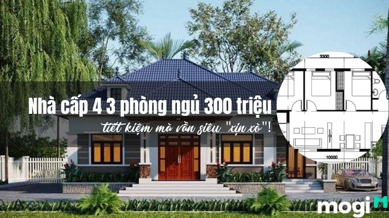 Mẫu nhà cấp 4 3 phòng ngủ 100m2 đẹp ở Thái Bình NDNC4121 T06/2022